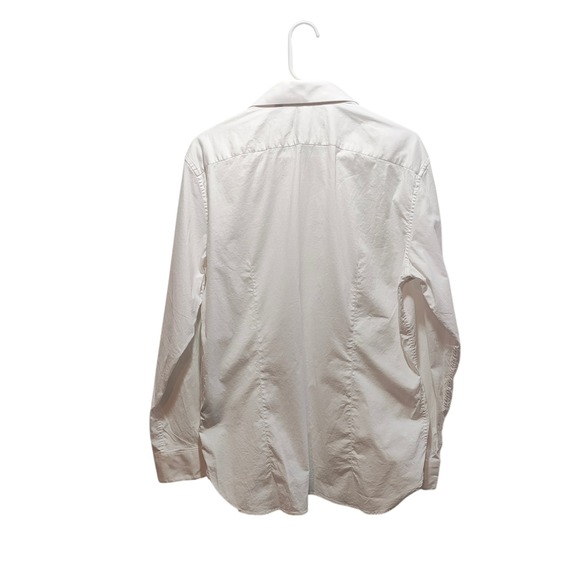 John Varvatos USA Mens White Modern Fit Long Sleeve Button Down Shirt 16R - Picture 8 of 10